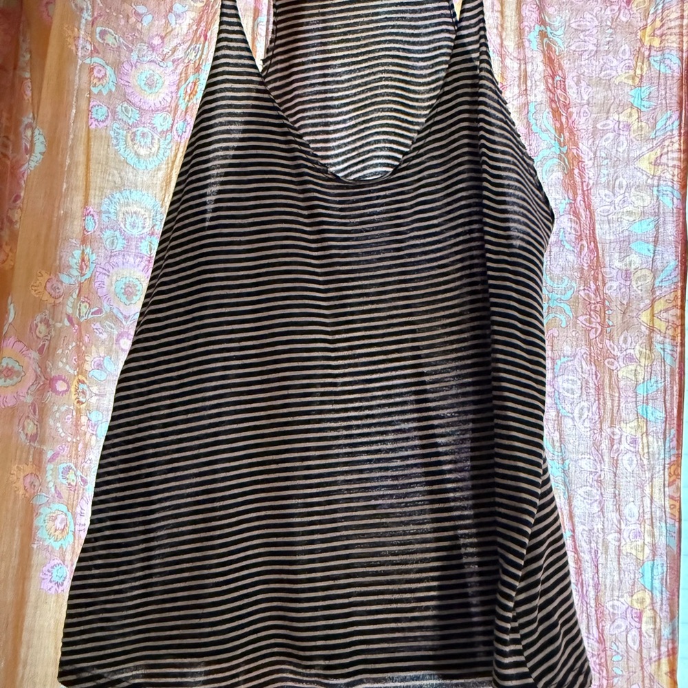 Black and White Striped Tank Top
